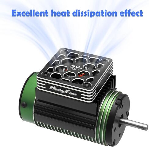 Hobby Fans 40mm RC Cooling Fan with Heat Sink RC Electric Motor Fan with Heatsink for 1/8 RC Car 4074 4274 1515 1512 Motor, Green in Kuwait