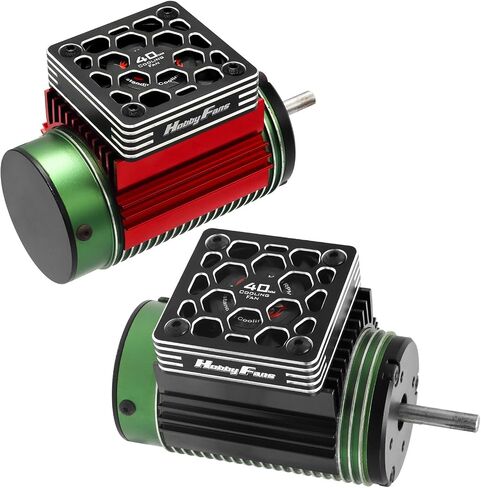 Hobby Fans 40mm RC Cooling Fan with Heat Sink RC Electric Motor Fan with Heatsink for 1/8 RC Car 4074 4274 1515 1512 Motor, Green in Kuwait