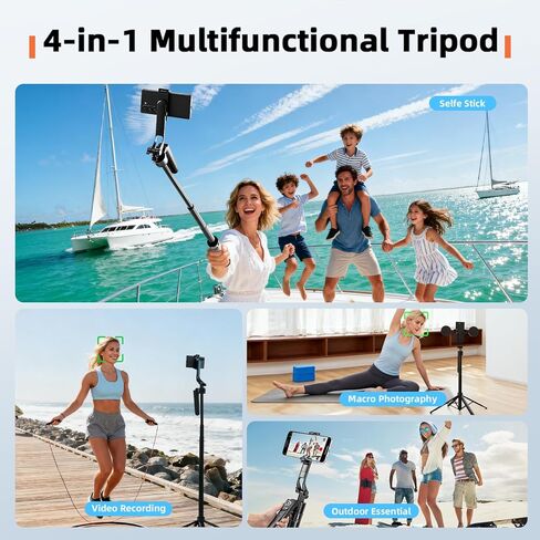 Auto Face Tracking Selfie Stick Tripod for iPhone with Light 360 Rotation That Follows Your Movement 70.9" Camera Tripod Stand with Remote for Content Creator Vlog Live Stream Video Recording in Saudi Arabia