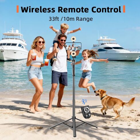 Auto Face Tracking Selfie Stick Tripod for iPhone with Light 360 Rotation That Follows Your Movement 70.9" Camera Tripod Stand with Remote for Content Creator Vlog Live Stream Video Recording in Saudi Arabia