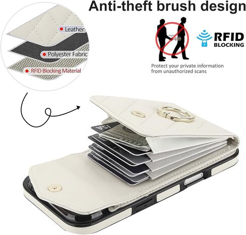 Crossbody Case for Apple 17 Pro Max with Card Holder, PU Leather with Wallet Removable Lanyard Wrist Strap Kickstand Cover for Women Girls Case for iPhone 17 Pro Max.Lanyard Black in Saudi Arabia