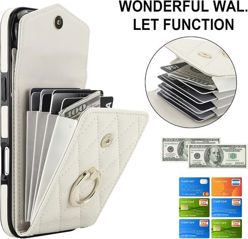 Crossbody Case for Apple 17 Pro Max with Card Holder, PU Leather with Wallet Removable Lanyard Wrist Strap Kickstand Cover for Women Girls Case for iPhone 17 Pro Max.Lanyard Black in Saudi Arabia