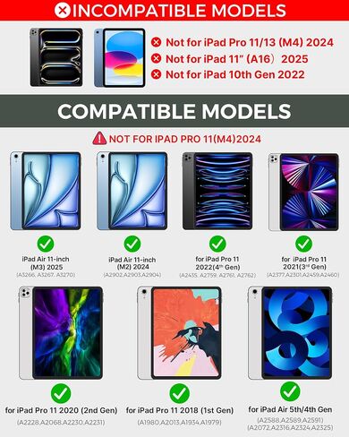 typecase Touch Keyboard Case for iPad Air 11-inch(M3/M2, 2025/2024) & iPad Pro 11(4th/3rd/2nd/1st Gen), Multi-Touch Trackpad, 11-Color Backlight, 360°Rotatable for iPad Air 5/4th Gen, Midnight Green in Saudi Arabia