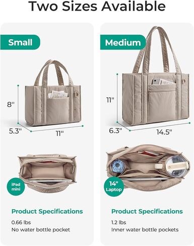 BAGSMART Small Tote Bag for Women, Lightweight with Zipper, Crossbody Purses for Travel Work College in Saudi Arabia