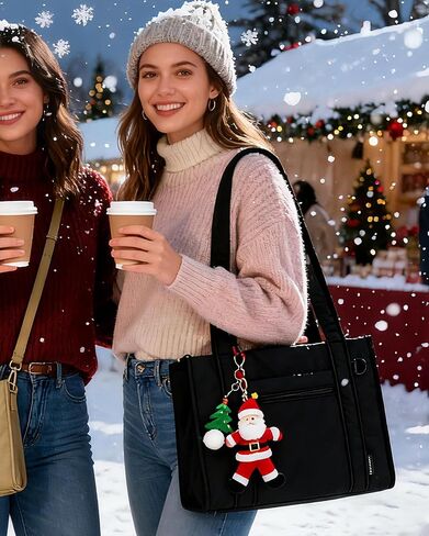 BAGSMART Small Tote Bag for Women, Lightweight with Zipper, Crossbody Purses for Travel Work College in Saudi Arabia