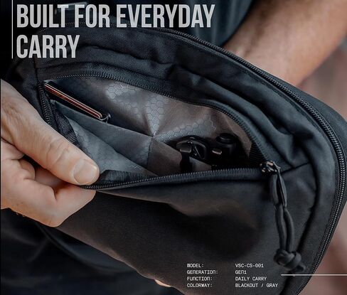 Concealed Carry Sling Bag for Men & Women - Crossbody Tactical EDC Bag with CCW Fast Access - Included IWB Holster Adapter in Saudi Arabia