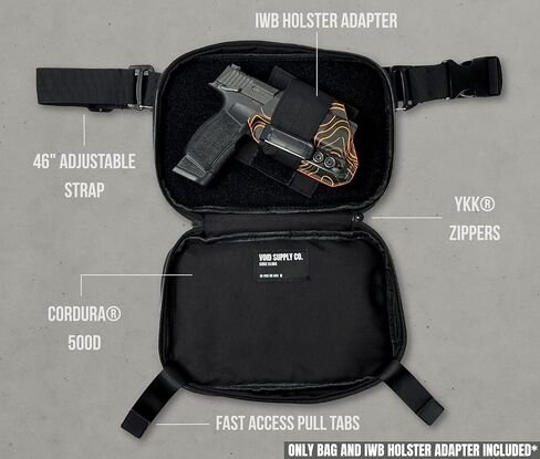 Concealed Carry Sling Bag for Men & Women - Crossbody Tactical EDC Bag with CCW Fast Access - Included IWB Holster Adapter in Saudi Arabia