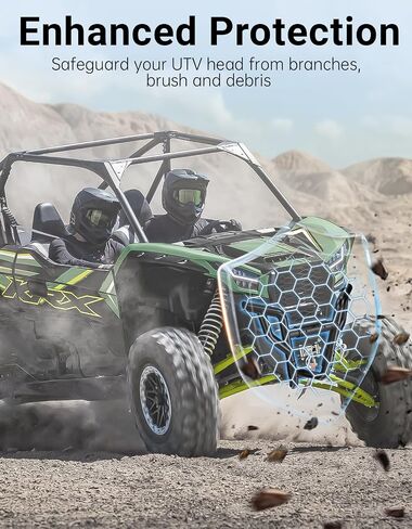 ممتص الصدمات الأمامي الرياضي لـ Kawasaki Teryx KRX 1000 2020-2025، واقي حماية المصباح الأمامي المدمج، واقي فرشاة أسود لملحقات Teryx KRX4 1000 2023-2025، استبدل OEM #99994-1302 in Kuwait