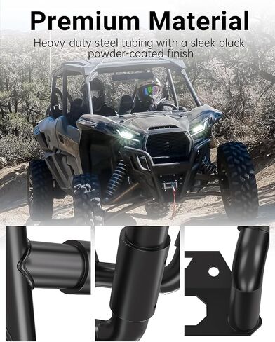 ممتص الصدمات الأمامي الرياضي لـ Kawasaki Teryx KRX 1000 2020-2025، واقي حماية المصباح الأمامي المدمج، واقي فرشاة أسود لملحقات Teryx KRX4 1000 2023-2025، استبدل OEM #99994-1302 in Kuwait