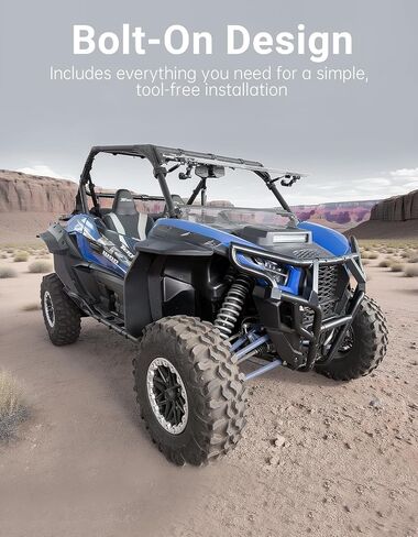 ممتص الصدمات الأمامي الرياضي لـ Kawasaki Teryx KRX 1000 2020-2025، واقي حماية المصباح الأمامي المدمج، واقي فرشاة أسود لملحقات Teryx KRX4 1000 2023-2025، استبدل OEM #99994-1302 in Kuwait