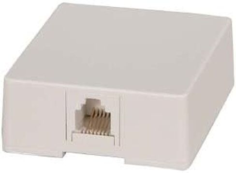 RJ12 Modular Single Port Surface Mount Jack White, 4 Pack in Saudi Arabia