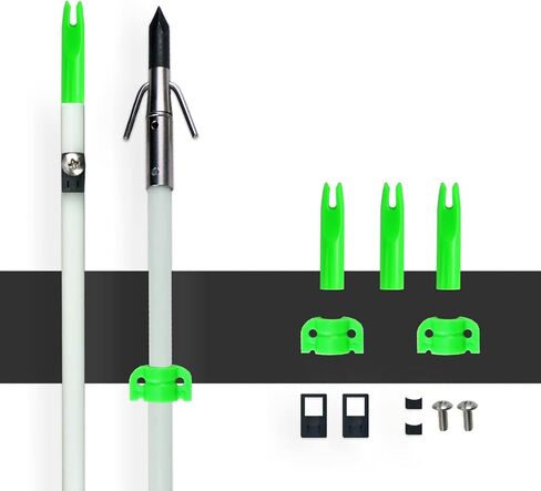 سهام صيد السمك مقاس 34 بوصة عمود من الألياف الزجاجية الصلبة مع رأس عريض للقوس المركب وقوس منحني لصيد الأسماك والرماية والصيد (حزمة من 6) in Kuwait