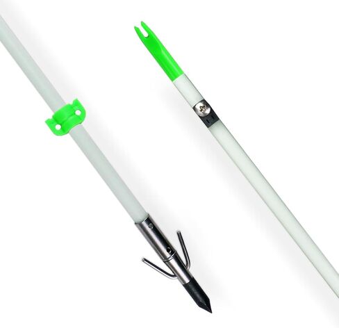 سهام صيد السمك مقاس 34 بوصة عمود من الألياف الزجاجية الصلبة مع رأس عريض للقوس المركب وقوس منحني لصيد الأسماك والرماية والصيد (حزمة من 6) in Kuwait