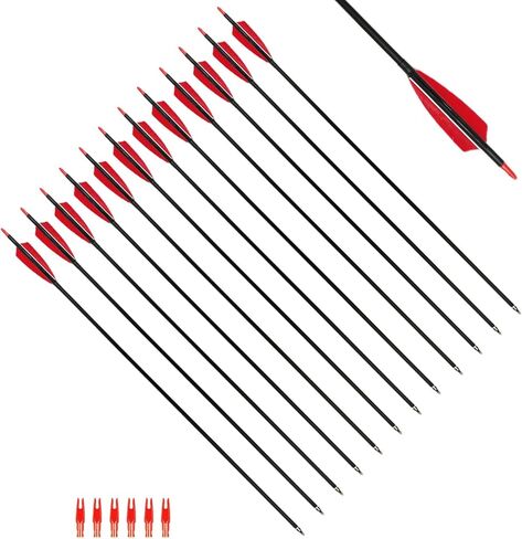 30" Carbon Arrows Hunting Arrows with 4" Shield Shaped Turkey Feathers Spine 400 for Recurve & Traditional Long & English Long Bow(Pack of 12) in Saudi Arabia