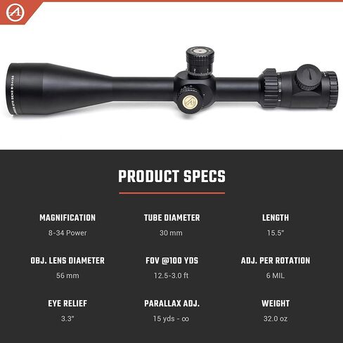 Athlon Optics Argos BTR GEN2 8-34X56 مناظير المستوى البؤري الأول in Saudi Arabia