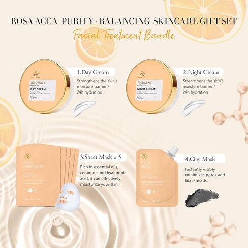 Skin Care Set, 28pcs Gifts for Women & Men includes Face Cream,Bath Oil, Scented Candle. Facial Skin Care Set, Body & Facial Kit for Women, Birthday Gifts for Women in Kuwait