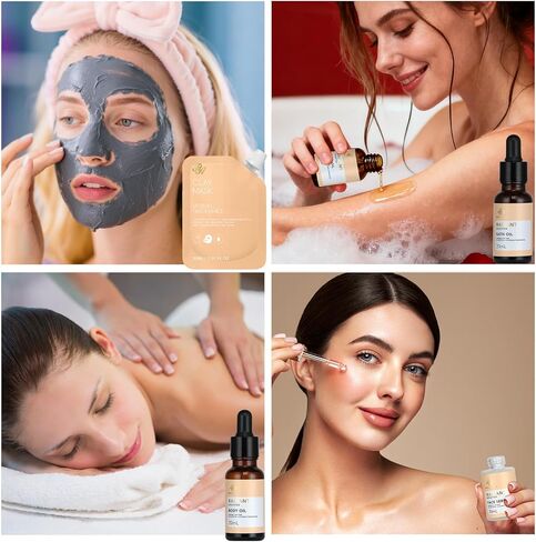 Skin Care Set, 28pcs Gifts for Women & Men includes Face Cream,Bath Oil, Scented Candle. Facial Skin Care Set, Body & Facial Kit for Women, Birthday Gifts for Women in Kuwait