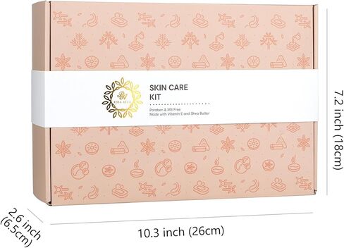 Skin Care Set, 28pcs Gifts for Women & Men includes Face Cream,Bath Oil, Scented Candle. Facial Skin Care Set, Body & Facial Kit for Women, Birthday Gifts for Women in Kuwait