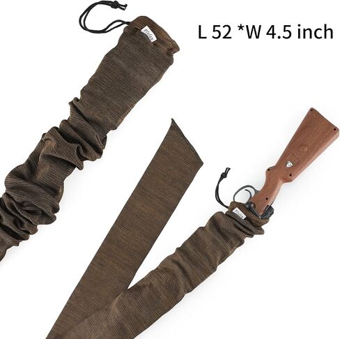 2/6 Pcs Gun Sock Silicone Treated Knit Gun Socks for Rifles and Shotguns, 52 x 4.5 In Elastic Design Hunting and Shooting Holder Socks for Gun Storage, Perfect Dad Gift or Military Gift for Man in Saudi Arabia