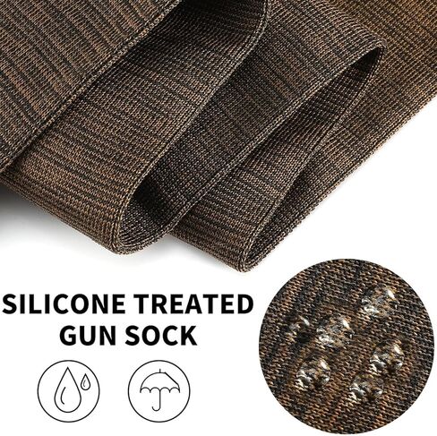 2/6 Pcs Gun Sock Silicone Treated Knit Gun Socks for Rifles and Shotguns, 52 x 4.5 In Elastic Design Hunting and Shooting Holder Socks for Gun Storage, Perfect Dad Gift or Military Gift for Man in Saudi Arabia