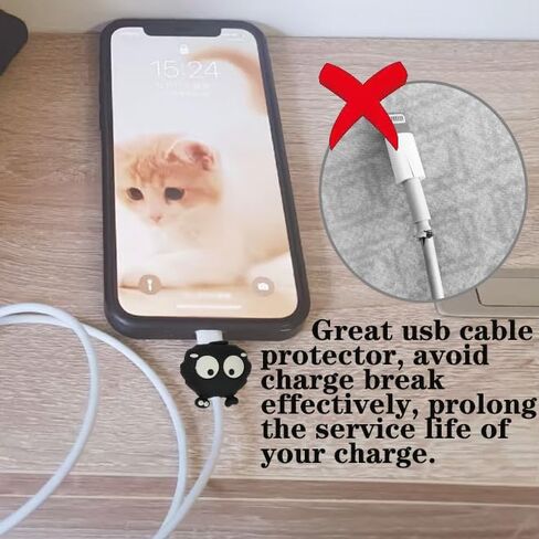 9 قطع حامي كابل لجهاز iPhone iPad، واقي شاحن USB لطيف على شكل حيوان، شاحن حماية لكابل USB كرتوني للهاتف متوافق مع الهواتف الذكية والأجهزة اللوحية وأجهزة الكمبيوتر in Kuwait