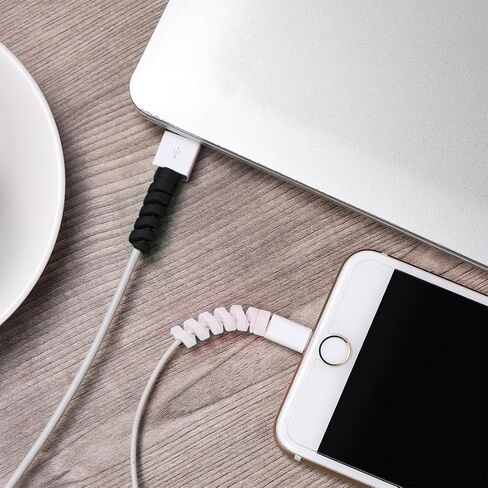 14 قطعة من واقي كابل البيانات لكابل شحن USB للهاتف المحمول من النوع C (أسود، أبيض) in Saudi Arabia