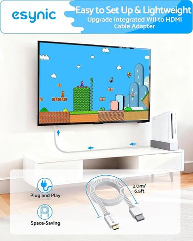 eSynic 2M Extra Long Wii to hdmi Adapter in Saudi Arabia