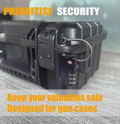 Gun Lock TSA Approved, Heavy-Duty Steel Security Padlock for Gun Cases, Hand& Rifle Gun case 、Pelican Gun case Lock, Child Safe & Cut Resistant Firearm Lock for Pistol（2Pack in Saudi Arabia