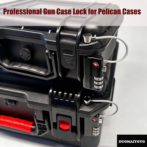 Gun Lock TSA Approved, Heavy-Duty Steel Security Padlock for Gun Cases, Hand& Rifle Gun case 、Pelican Gun case Lock, Child Safe & Cut Resistant Firearm Lock for Pistol（2Pack in Saudi Arabia