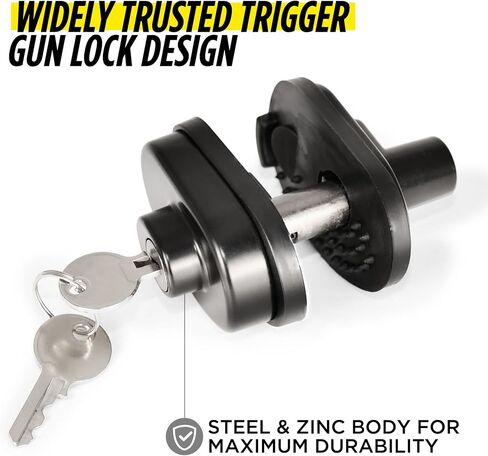 Guard Dog Security Trigger Lock, Gun Lock with Key, Adjustable Ratchet Mechanism, Easy-to-Attach Gun Locks with Protective Rubber Pads for Pistols, Rifles, & Shotguns in Saudi Arabia