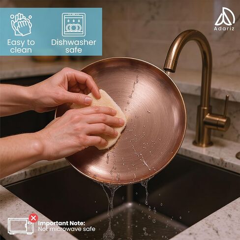 Elegant 12-Piece Rose Gold Stainless Steel Plate & Cutlery Set – 4 Plates, 4 Forks, 4 Knives – Durable Dinnerware for Home, Outdoor Dining, Picnics & More in Saudi Arabia