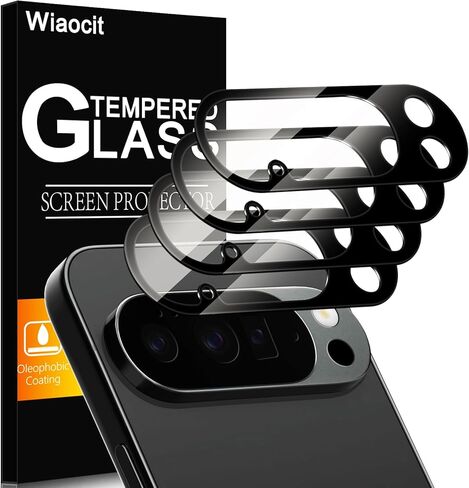 Wiaocit 4 عبوات من واقي عدسة الكاميرا الزجاجي المقوى لهاتف Google Pixel 10 Pro XL، صلابة 9H، مضاد للخدش، سهل الاستخدام in Kuwait