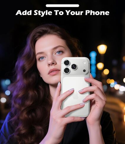 imluckies Camera Lens Protector for iPhone 17 Pro/iPhone 17 Pro Max, AR+AF Tempered Glass & 9H Hardness Shatterproof, HD Clear Metal Sparkle Lens Cover with Installation Tray 2025, Bling Sliver in Saudi Arabia