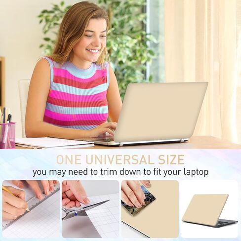 ملصق لاصق للكمبيوتر المحمول مقاس 15-15.6 بوصة من Netbook غطاء حماية قابل لإعادة الاستخدام لـ 11.6 12 13 13.3 14 15 15.4 جهاز كمبيوتر محمول Chromebook، مقاوم للخدش ومقاوم للماء I Black Academia Mystical Green Plant in Kuwait