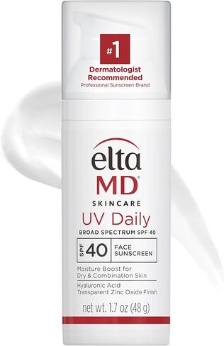 EltaMD UV Daily Tinted Sunscreen with Zinc Oxide, SPF 40 Face Sunscreen Moisturizer, Helps Hydrate Skin and Decrease Wrinkles, Lightweight Face Sunscreen, Absorbs Into Skin Quickly, 1.7 oz Pump in Kuwait