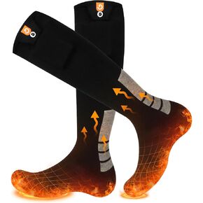 Heated Socks with 4 Heating Levels 6000mAh Rechargeable Electric Heating Socks Washable Thermal Sock Winter Warming Hiking Sock for Adult Men Women Skiing Biking Fishing Running Outdoor Activities in Saudi Arabia