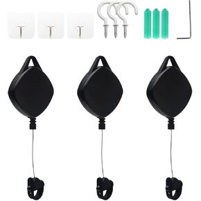 VR Cable Management Compatible with Quest 3S/3/2/1/Pico/PSVR/PSVR2, 3packs Drill Free Retractable Ceiling Suspen-sion System, for VR Wire Accessories with Ceiling Screw Hook and Adhesive Hooks in Kuwait