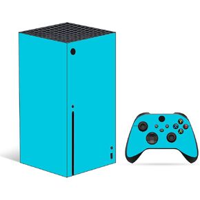 غلاف جلدي متوافق مع Xbox Series X، مجموعة كاملة من ملصقات الفينيل الواقية لوحدة التحكم في الألعاب ووحدة التحكم (وردي) in Kuwait