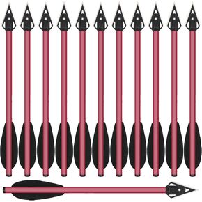 Mini Crossbow Bolts Aluminium Crossbow Arrows 6.3" Sharp Broadhead Tips Hunting Arrows for 50-80lbs Mini Crossbow Archery Pistol-Hunting Shooting Target Practice in Saudi Arabia