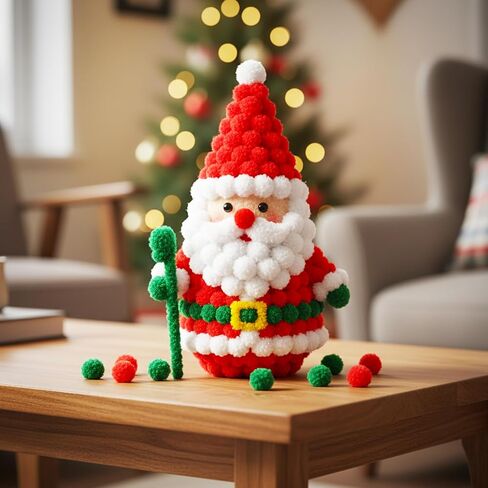 Caydo 600 Pieces Red Pom Poms, 1 cm Mini Pompoms Ball for Christmas Hobby DIY Creative Crafts Decorations in Saudi Arabia