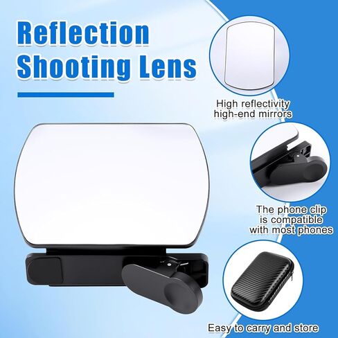 Weseecase Mirror Reflection Camera Clip Kit for Smartphone, Adjustable Selfie Reflector, 2025 Model (White) in Kuwait