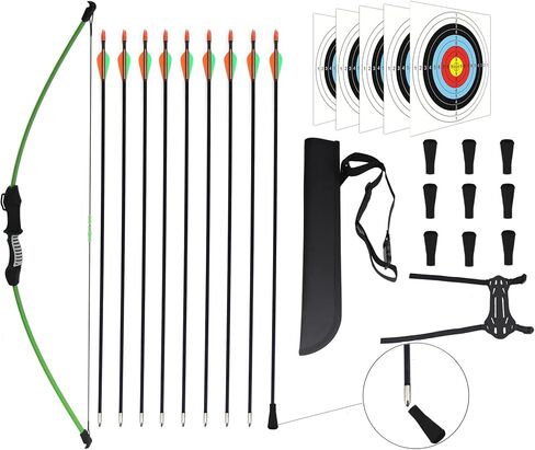 45" Bow and Arrow Set for Youth Kids Junior Beginner Bow Gift Outdoor Archery Set 18 Lb for Teen Outdoor Sports in Saudi Arabia