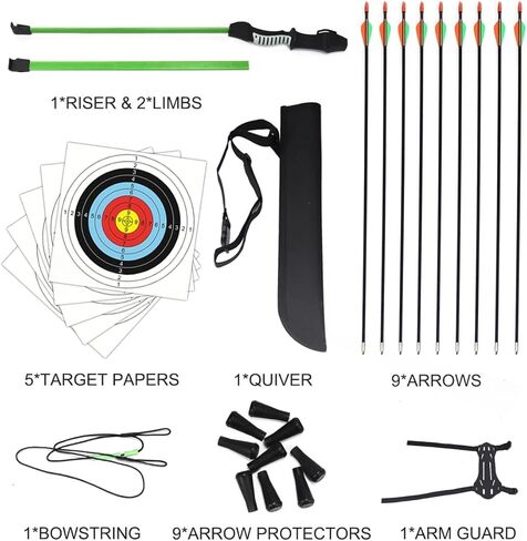 45" Bow and Arrow Set for Youth Kids Junior Beginner Bow Gift Outdoor Archery Set 18 Lb for Teen Outdoor Sports in Saudi Arabia