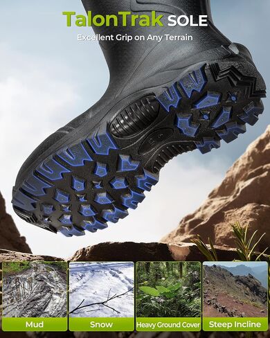 Extremus MudRidge Hunting Boots by KastKing, Men’s Waterproof Insulated Rubber Boots with 6mm Neoprene, All-terrain Anti-slip Sole, Warm Cold Weather Hunting, Fishing, Hiking & Farm Boots in Saudi Arabia