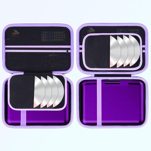 حقيبة تخزين Lebakort متوافقة مع YOTON 9.5" 10.5"/ DBPOWER 11.5" / Megatek 12.5" / HDJUNTUNKOR 12" مشغل DVD المحمول (أسود + سحاب أرجواني، لمشغل 12-12.5) in Kuwait