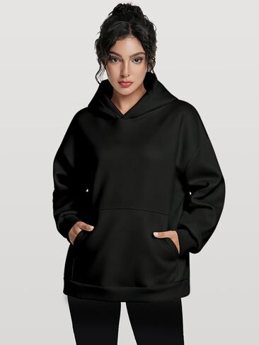 Womens Oversized Hoodies Fleece Hooded Sweatshirts Comfy Sweaters Loose Fit Pullover Fall Winter Clothes in Saudi Arabia