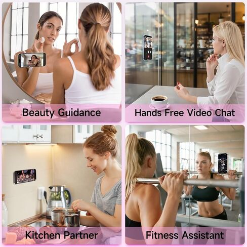 4Pack Silicone Suction Phone Case Mount, Silicon Adhesive Smartphones Stand Sticky, Hands-Free Phone Accessories Holder for Selfies and Videos (Black & White & Translucent & Light Pink) in Saudi Arabia