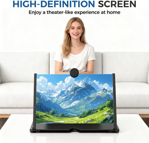 Screen Magnifier 2026 Version, Mobile Phone 3D HD Screen Magnifier, Foldable Phone Holder with Screen Amplifier, Magnifying Projector Screen for Movies Videos Gaming for All Phones (Black, 10 inch) in Saudi Arabia