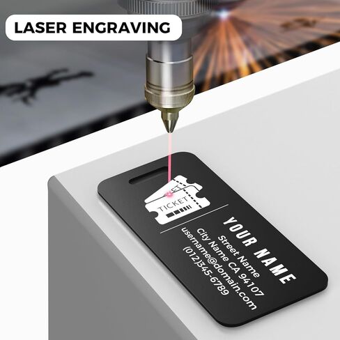 Personalized Luggage Tags, Custom Luggage Tags 4 Pack TSA Approved Double Sided Laser Engraving, Metal Luggage Tag for Suitcases with Stainless Loops, Name Tag for Bags, Backpacks (Red) in Saudi Arabia