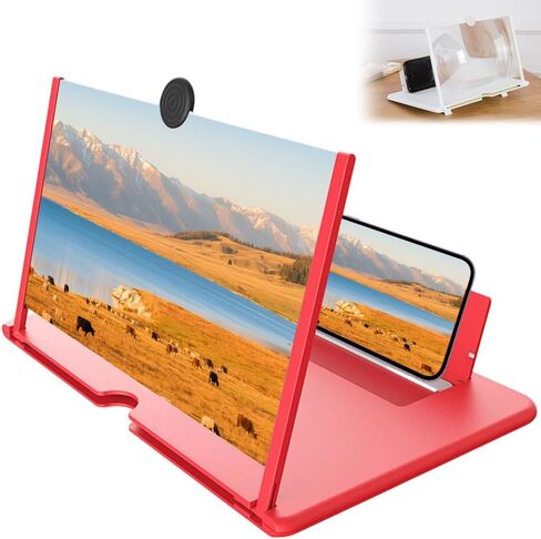 Screen Magnifier 2026 Version, Mobile Phone 3D HD Screen Magnifier, Foldable Phone Holder with Screen Amplifier, Magnifying Projector Screen for Movies Videos Gaming for All Phones (Black, 10 inch) in Saudi Arabia